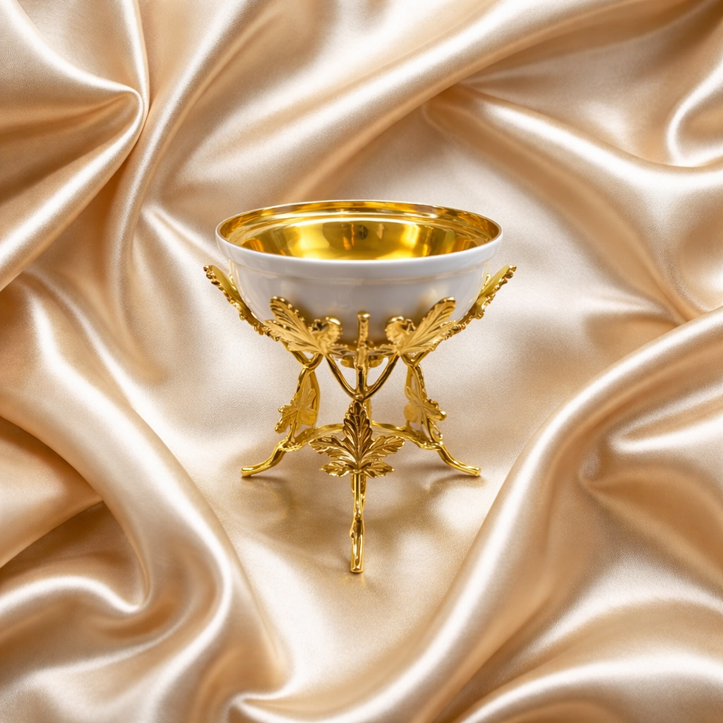 Queimador de Bakhoor Metal Dourado